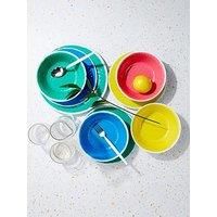 12pc Melamine Summer Mix & Match (Strong Plastic)