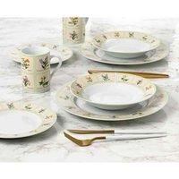 24pc British Wild Flowers Dinner Set