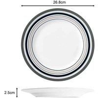 Waterside 24Pc Brompton Grey Stripe Dinner Set