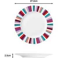 24pc Mix and Match Stripe Dinner Set