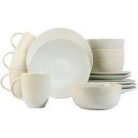 Waterside - 16pc Reactive Glaze Cream Dinner Set