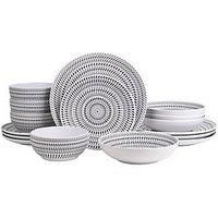 16PC PAD Print White Dinner Set