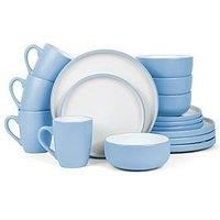 16pc Pastel 2tone - Blue Dinner Set