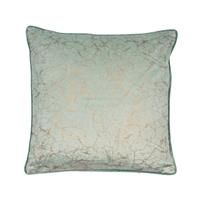 Malini Crackle Velvet Cushion, Mint