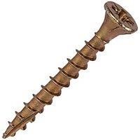 Reisser 8200S220350304 Cutter Pozi Countersunk Head Full Thread Yellow Tropicalized Woodscrew 200-Pieces, 3.5 mm Diameter x 30 mm Length, 3.5 x 30mm