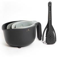 MasterClass Bundle of High-quality 4 Pieces bowl Colander and Measuring Jug Set