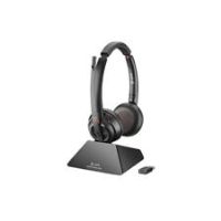 Poly Savi 8220 UC Stereo Wireless Binaural Headset 180 m Wireless Range - Black