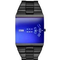 STORM New REMI SQ Slate Blue Men/'s Square Watch with a Signature revolving disc Movement and Domed Glass, Made from Brushed Stainless Steel