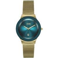 STORM Mini SOTEC Gold Teal Women/'s Watch with Edge-to-Edge Glass, Slim mesh Band and Date Function