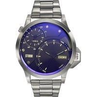 STORM AVALONIC Lazer Blue Men/'s Dual time Watch with Metal Strap, Day and Date Function, and Water Resistant to 50m