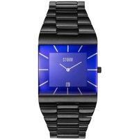 STORM Omari XL Slate Blue Sleek Men/'s Watch with Square dial and Date Function, Made from Brushed and Polished Stainless Steel
