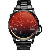 STORM AVALONIC Slate RED Men/'s Dual time Watch with Metal Strap, Day and Date Function, and Water Resistant to 50m