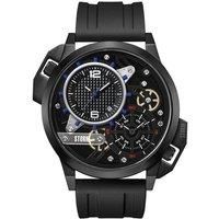 STORM DUALATON Rubber Slate Blue Dual TIME, Date, Multi Layer DIAL, Crown Guards, 50M Water Resistant