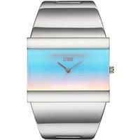 STORM STARLETTI Lazer Aqua, Women/'s Sleek Watch with Rectangular dial, Edge-to-Edge Glass and a Smooth Highly Polished Stainless Steel Strap