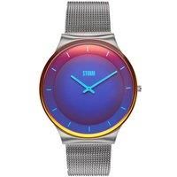 STORM PYLO Blue Watch, Photochromic Glass, Luminous Dial Details, Graduated Dial, Edge-to-Edge Glass, Slim Case, Japanese Movement, Stainless Steel, Mesh Strap, Quick Release Strap