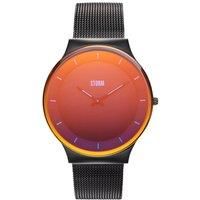 STORM PYLO Slate RED Watch, Photochromic Glass, Luminous Dial Details, Graduated Dial, Edge-to-Edge Glass, Slim Case, Stainless Steel, Mesh Strap, Quick Release Strap,