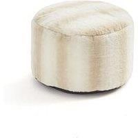 Rabbit Faux Fur Footstool