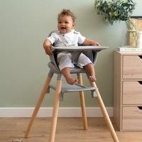 Clair de Lune 6 in 1 Adjustable High Chair 4 Months - 6 Years (Grey and Natural)