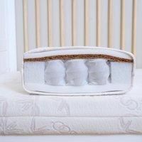 Clair De Lune Wool And Coir Premium Cot Bed Mattress, White