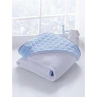 Clair De Lune Marshmallow Blanket And Hooded Towel 2 Pack Bundle- Blue