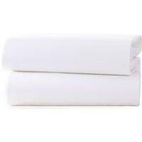 Clair De Lune Fitted Sheets for Pram/Crib Sheets - Pack of 2 (White) 90x40cm