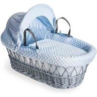 Clair de Lune Wicker Moses Basket with Dimple Bedding Set – Birth-9kg