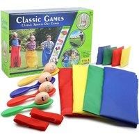 3 in 1 Sports Day Kit Sack Egg Spoon Race Set Fun Outdoor Garden Family Game
