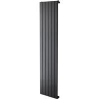 Purmo Tesni Eve Single Panel Designer Radiator 1800 x 578mm in Matt Charcoal Steel