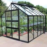 8' x 10' Halls Cotswold Blockley Greenhouse in Green with Toughened Glass (2.56m x 3.17m)