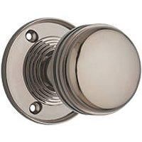 Ringed Mortice Knob Black Nickel