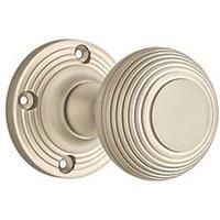 Beehive Mortice Knob Brushed Satin Nickel