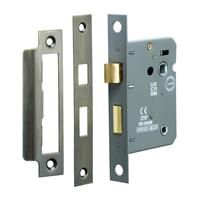 Hiatt Bathroom Lock 3" in Antique Brass