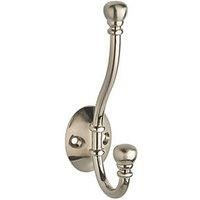 Decohooks 469576 Ball End Hat, Coat & Robe Hook in Satin Nickel Finish Door & Wall Mountable Single Pack