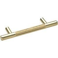 Elite Knobs & Handles Kensington Knurled T Bar Handle Brushed Brass 148mm (141KK)