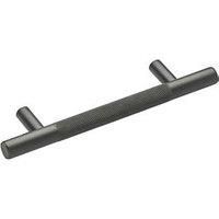 Elite Knobs & Handles Kensington Knurled T Bar Handle Matt Black 148mm (583KK)