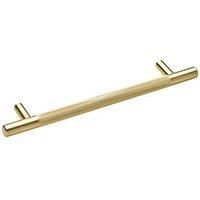 Elite Knobs & Handles Kensington Knurled T Bar Handle Brushed Brass 213mm (768KK)