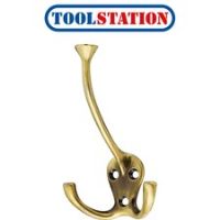 Triple Robe Hook Antique Brass
