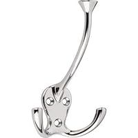 Decohooks 469521 Triple Hat, Coat & Robe Hook in Polished Chrome Finish Door & Wall Mountable Single Pack