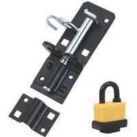 Black Padbolt Gate Kit with Waterproof Padlock