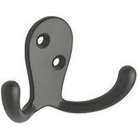 Robe Hook Double Matt Black