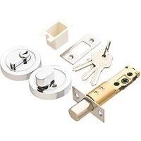 Security Solutions - Euro Locking Deadbolt Thumbturn Set - 60/70mm Backset - Brushed Nickel