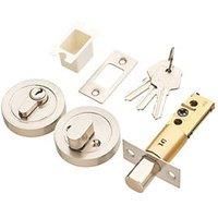 Security Solutions - Euro Locking Deadbolt Thumbturn Set - 60/70mm Backset - Polished Chrome