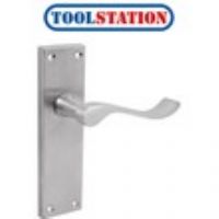 Victorian Scroll Door Handles Latch Satin