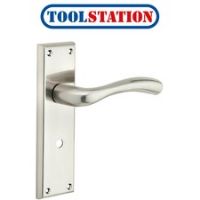 Minerva Door Handles Bathroom Brushed