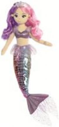 AURORA, 33234, Sparkles Pastel Sea Iris, 18In, Soft Toy, Pink and Purple