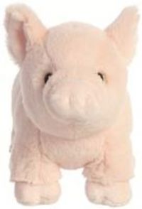 Aurora, 35025, Eco Nation Pig 9.5In, Soft Toy, Pink