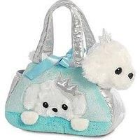 AURORA, 60847, Fancy Pal, Peek-a-Boo Princess Puppy, 8In, Soft Toy, White and Blue