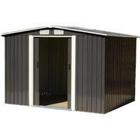 6Ft X 8Ft Grey Metal Garden Shed!