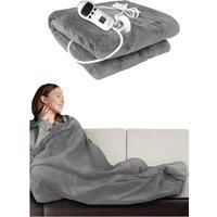 Cosy Heated Over Throw Fleece Blanket With Adjustable Control