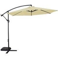 Garden Parasol Umbrella Cream Outdoor Cantilever Banana Canopy Sun Shade 3m